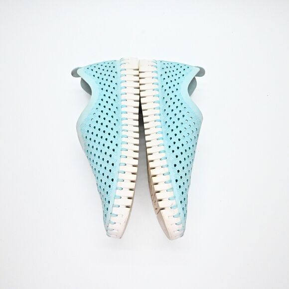 ISLE JACOBSEN Sneakers Womens Size 37 Blue Perforated‎ Tulip Slip On Boat Beach - Picture 7 of 9